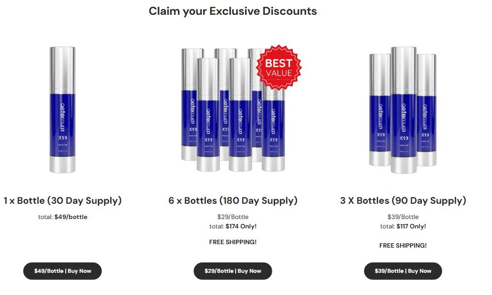 Aeternum X19 Skin Serum Buy Now