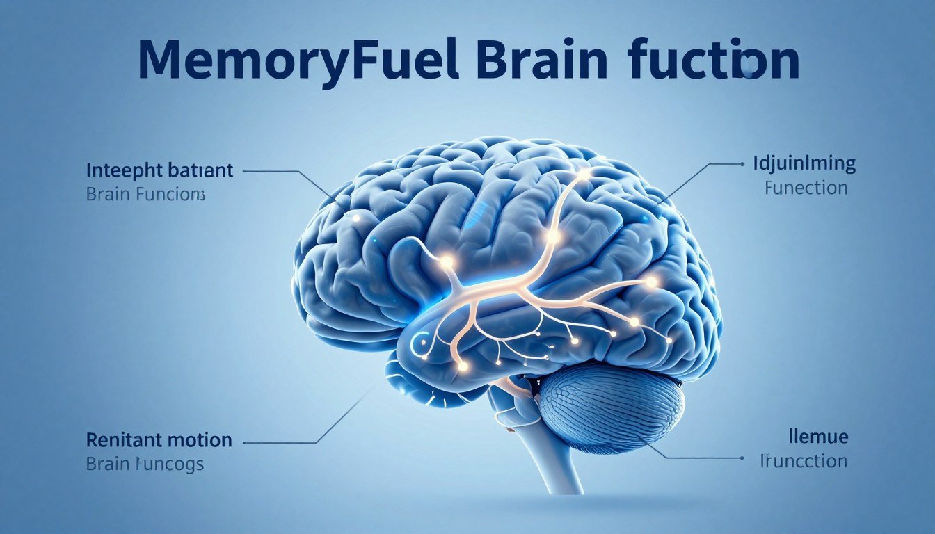 Illustration showing how MemoryFuel brain supplement supports neural communication