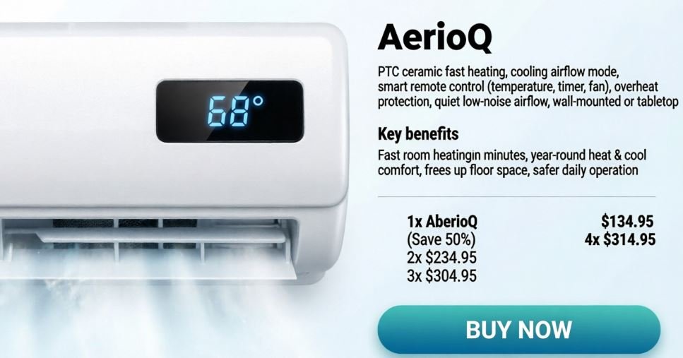 AerioQ Portable AC showcasing its compact AerioQ Portable AC showcasing its compact